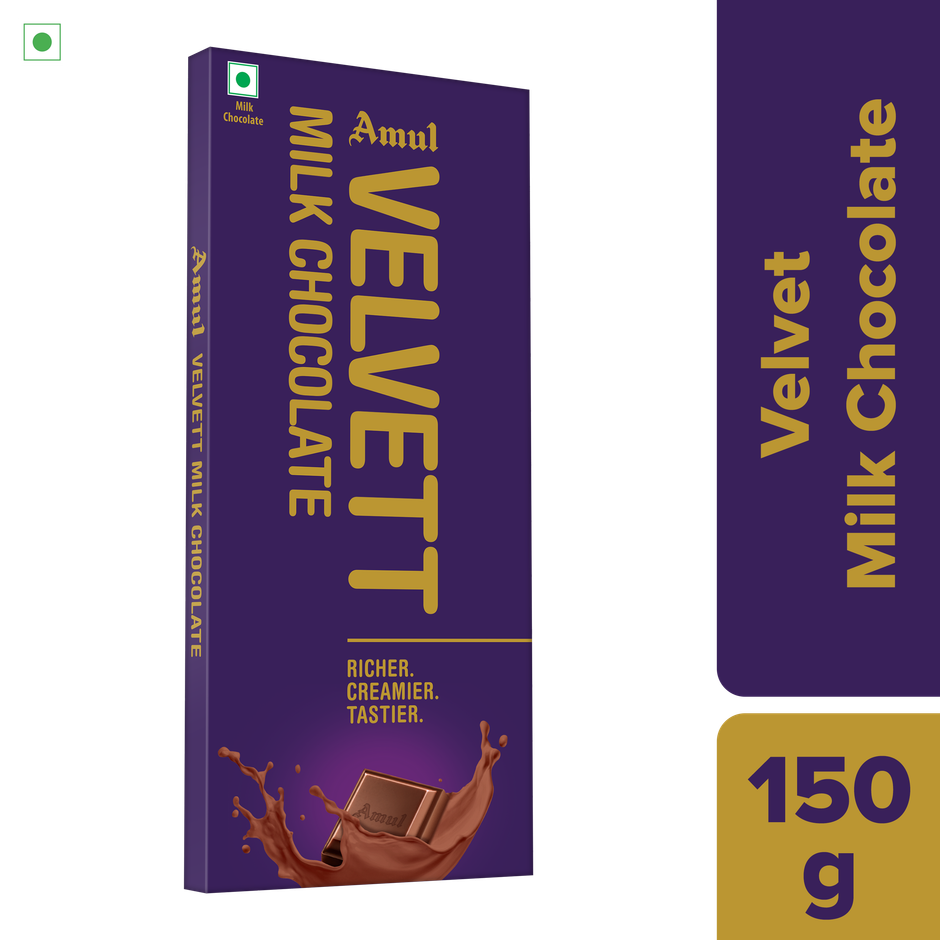 Amul Velvet Milk Chocolate | Smooth Creamy Taste